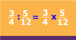 picture of chia phân số bằng cách nhân phân số thứ hai đảo ngược